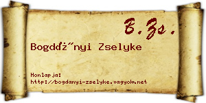 Bogdányi Zselyke névjegykártya